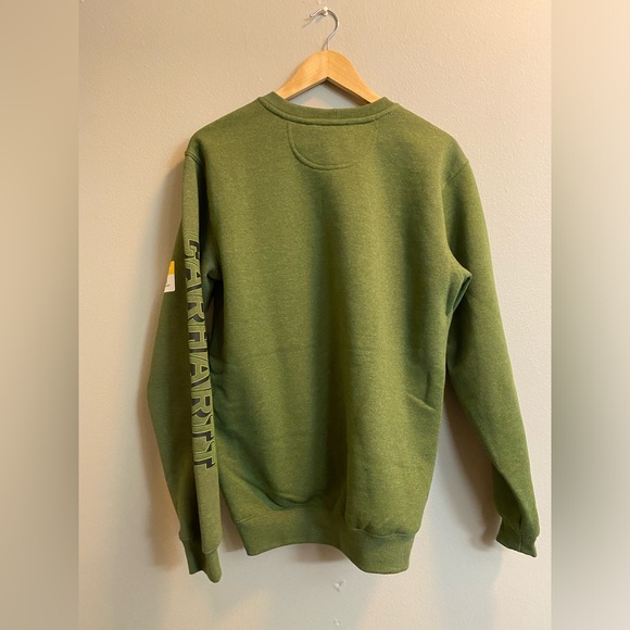NWT Carhartt Loose Fit Mid Weight Crew Neck Sweatshirt Green Men’s Small & Large - Picture 4 of 4